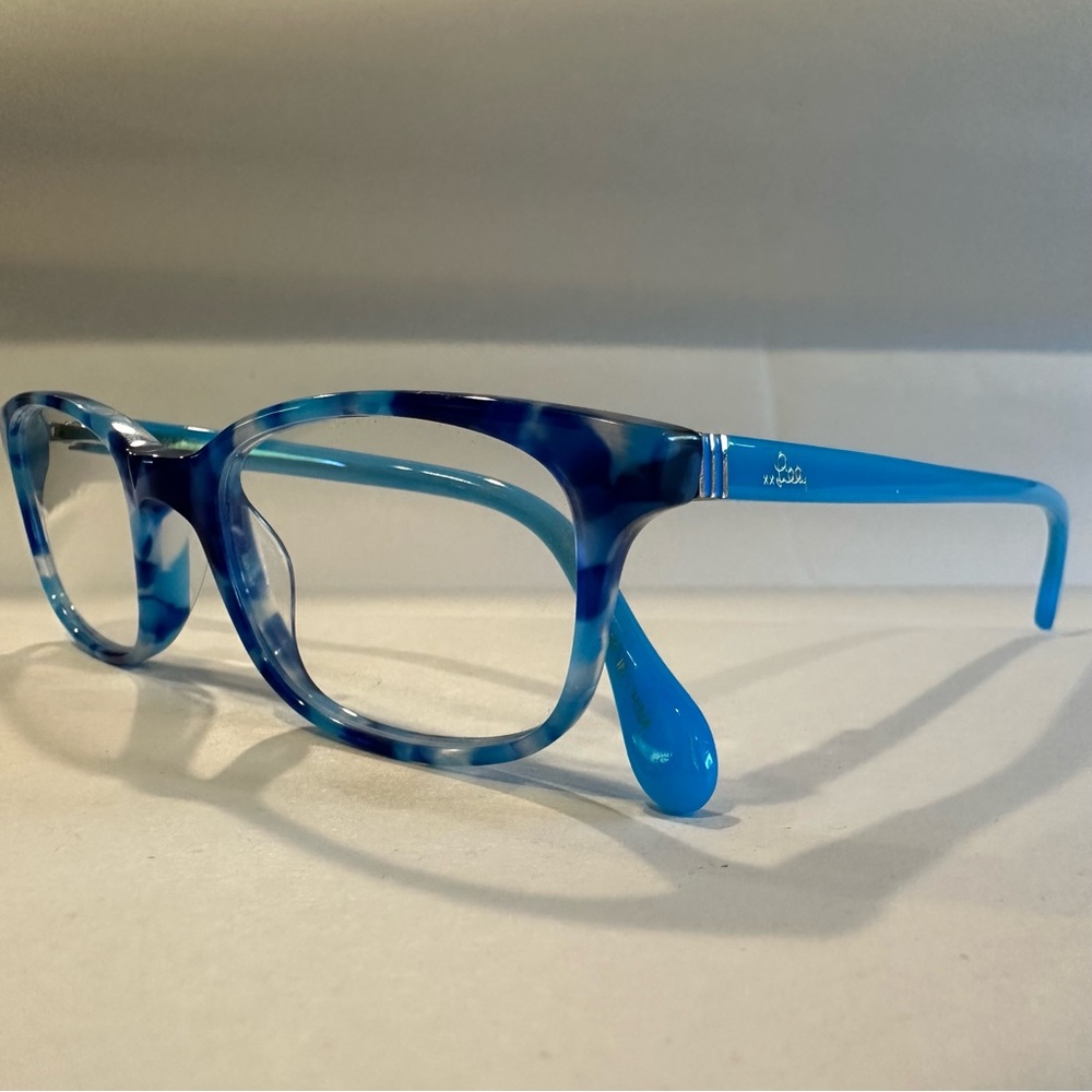 Lilly Pulitzer Kids Dossie Prescription Glasses Frame Fun Blue Tortoise Shell